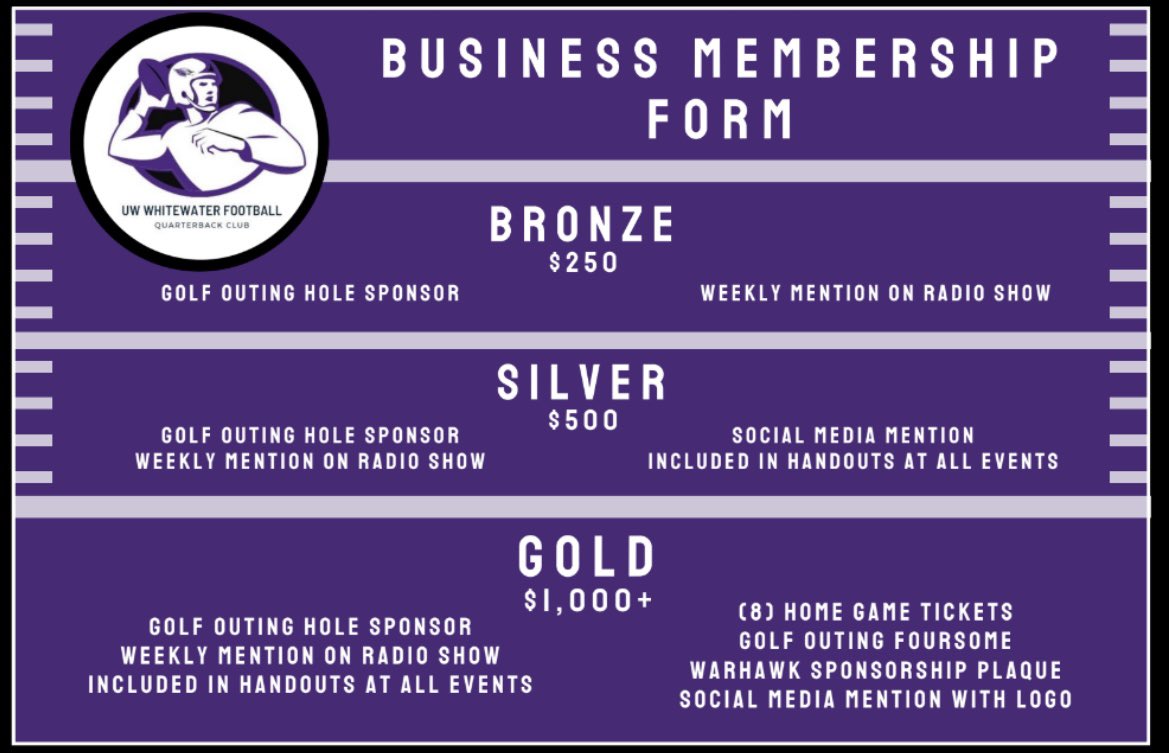 UW Whitewater Quarterback Club tweet media