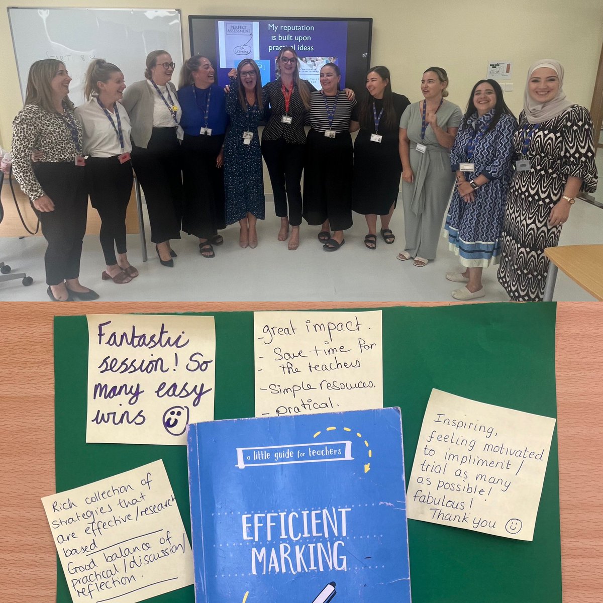 This afternoon @KingsAlBarsha I loved working with the Feedback Champions. They will be using strategies from my book to make feedback dynamic, engaging and labour-saving for busy teachers #feedback #marking @spargo_laura @francescasah @Charlotte__WS