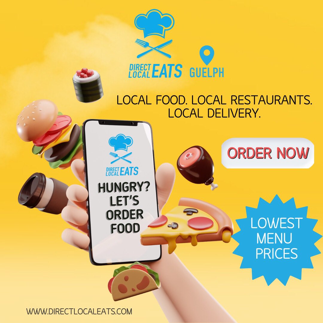 OrderCoop's tweet photo. Direct Local Eats…Local Food. Local Restaurants. Local Delivery.

Find many great #Guelph restaurants to order from.

To order pickup or #delivery, download #DirectLocalEats app or visit https://t.co/vOnZmVcrQp

#restaurants #takeout #supportlocal #food #delivery #hungry https://t.co/3JXPycCRSz