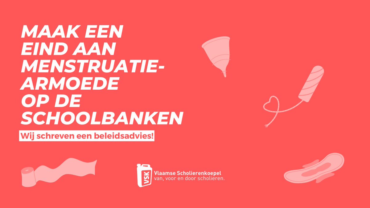 Scholierenstem's tweet photo. Zondag is het #wereldmenstruatiedag. Wij vragen vandaag, én alle andere dagen, dat er een eind wordt gemaakt aan menstruatie-armoede op de schoolbanken!

Ministers @BenWeyts, @svengatz, @crevits, @dalle_benjamin en @BartSomers: Lezen jullie ajb ons advies? https://t.co/BsXBEtaRe3 https://t.co/PCzfHoxkWe