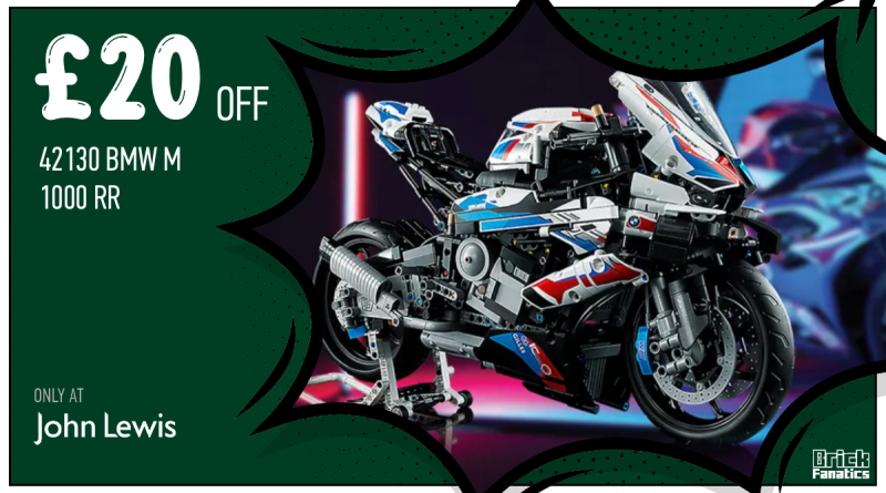 BrickFanatics's tweet photo. Race on over to retailer John Lewis right now and pick yourself up a great LEGO Technic deal, with 10% off 42130 BMW M 1000 RR.
https://t.co/Z4xocoz11Z
#LEGO #LEGOTechnic #JohnLews #BMWM1000RR https://t.co/QRXL6Cf0QL