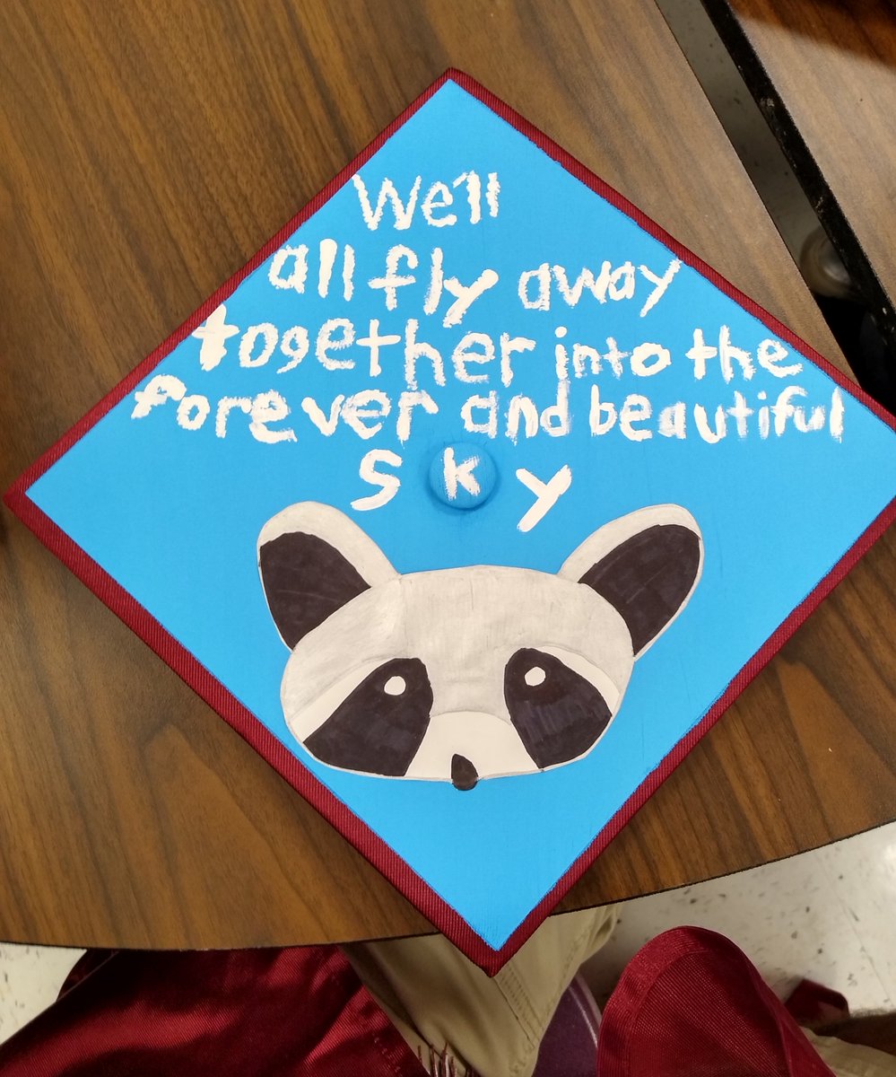 vill267's tweet photo. Ya like my graduation cap that I painted @JamesGunn https://t.co/VwG8weerBk
