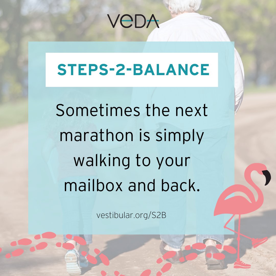 vestibularveda's tweet photo. When you have a vestibular disorder, every step you take is meaningful. Sometimes the next marathon is simply walking to your mailbox and back. What is your next marathon?
#Steps2Balance #makevestibularvisible #vestibularwarrior https://t.co/kTWY6BO0Jk