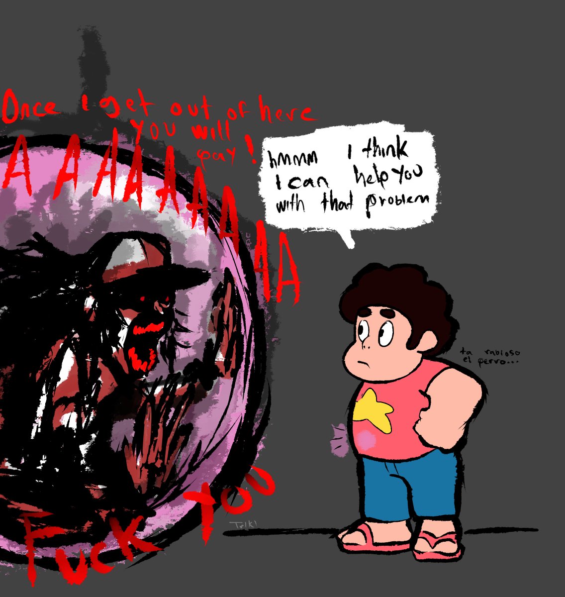 Triki_Tr0y's tweet image. Steven meets Steven

#strangledredsteven #StevenUniverse #pokepasta