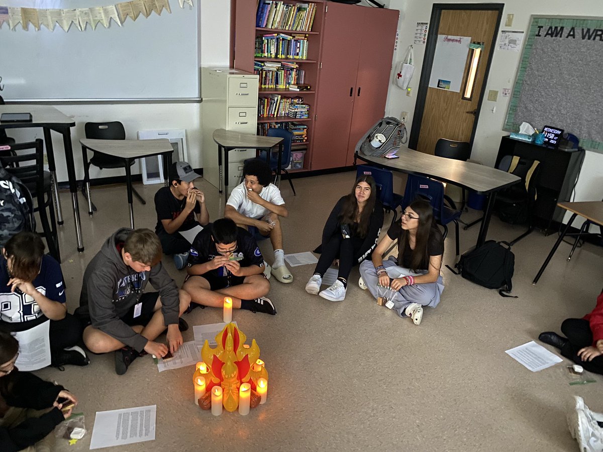 My classes of writers asked to end the year around the class campfire reading stories they had written. I can’t imagine a better ending to an amazing writing year. @LakeviewMS