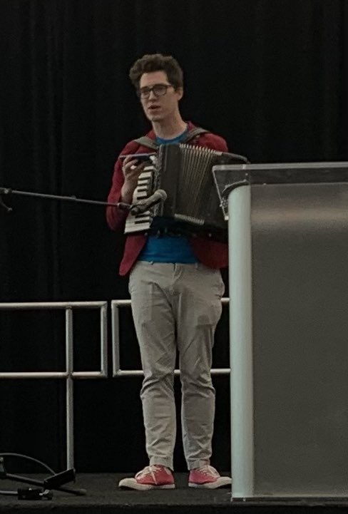 Gene Gotimer (@otherdevopsgene) on Twitter photo Congratulations to <a href="/heycaseywattsup/">Casey! 🌈🫧 (he/him) on Mastodon or Bluesky (bsky)</a> for leading an accordion audience sing-along of What’s Up at <a href="/DevOpsDaysBmore/">DevOpsDays Baltimore</a> #DevOpsDaysBmore. Congratulations to <a href="/heycaseywattsup/">Casey! 🌈🫧 (he/him) on Mastodon or Bluesky (bsky)</a> for leading an accordion audience sing-along of What’s Up at <a href="/DevOpsDaysBmore/">DevOpsDays Baltimore</a> #DevOpsDaysBmore.