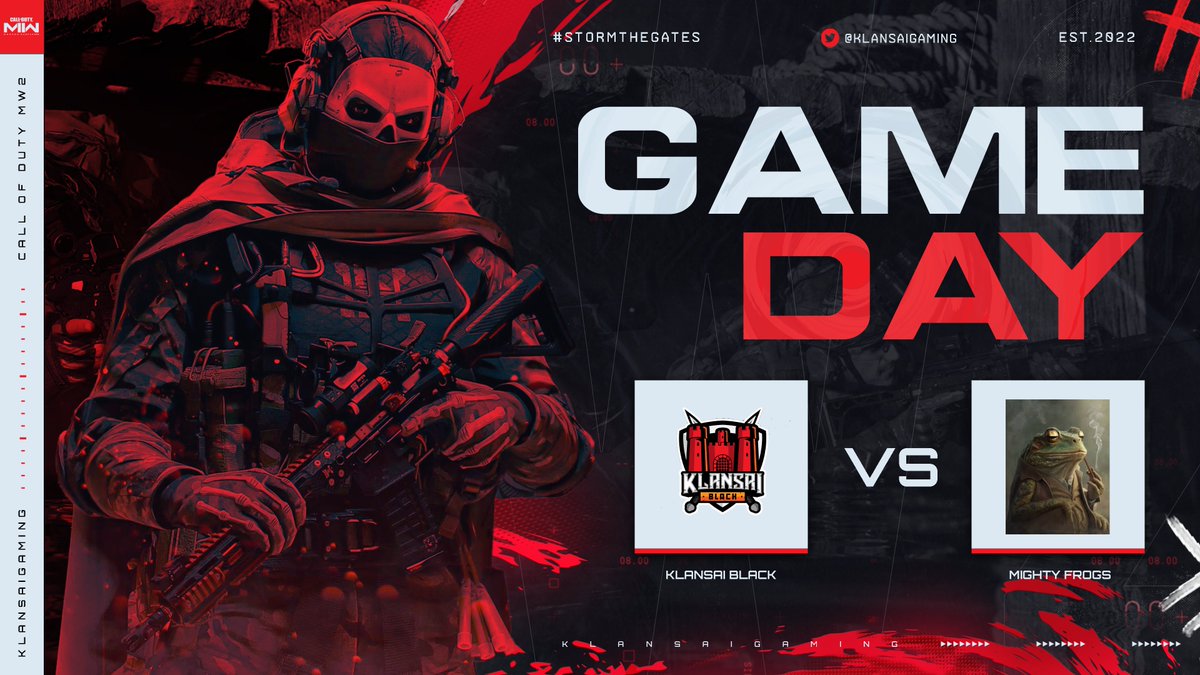 ⚔️GAME DAY⚔️

KlanSai Black are looking to continue their run in Losers Round 3 of the @XP_Europe Division 4 playoffs against Mighty Frog!

⏰8.30pm
💻 Caster TBC

⚔️@fre3mz 
⚔️<a href="/ENVlll/">PAT</a> 
⚔️@JoonCOD 
⚔️@ZaroxSZN 

<a href="/ZGameEnergy/">Z Game: Long Lasting Energy & Focus</a> 
#StormTheGates⚔️