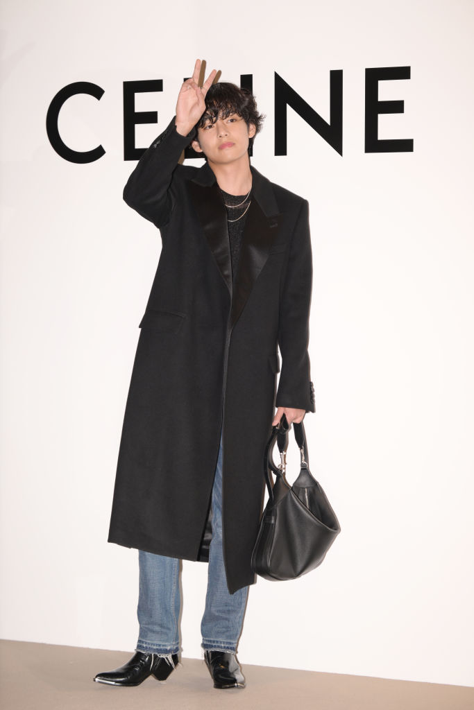 Vogue Business on X: The rise in men's bags is in some ways a hangover  from the crossbody bag trend. #Taehyung wears Celine at the pop-up store  opening event in South Korea.
