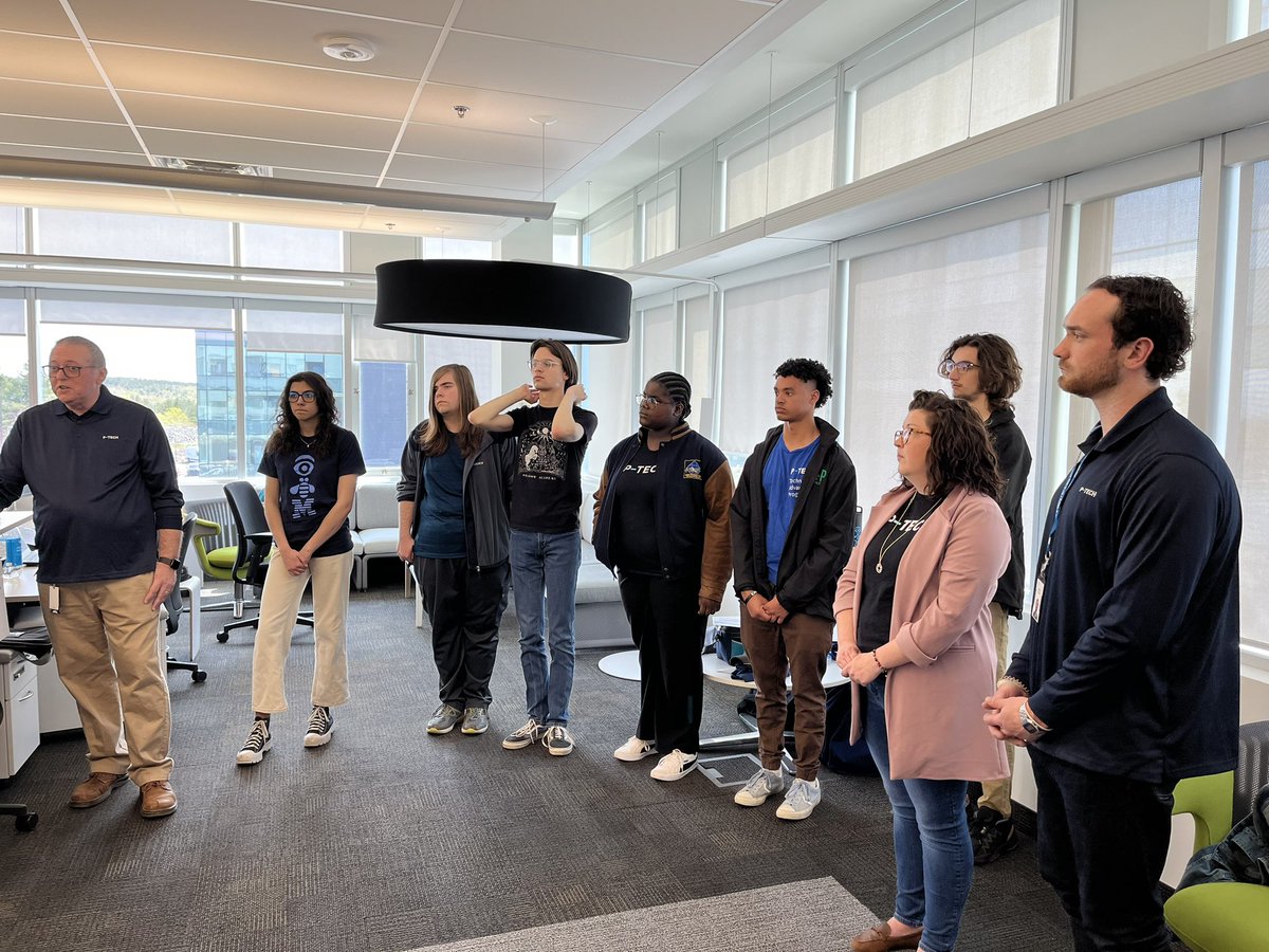 DBurgessNS's tweet photo. Grade 12 students meeting IBM special guests at Nova Scotia IBM CIC 10 year anniversary celebration. These students have all been offered guaranteed interviews at IBM after graduating post secondary. #IBM #ibmcichfx10 #TechnologyAdvantageProgram https://t.co/FzOPBNuNNK