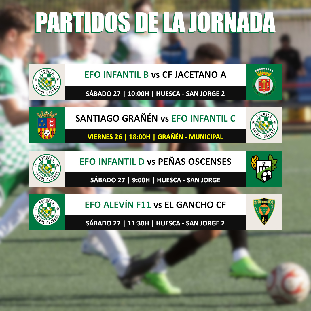 📅 |  Partidos del fin de semana 

Última jornada de competición copera. En juego, el pase a la siguiente ronda. 🏆 

¡Suerte a todos! 🍀 

#AupaEFO ⬜🟩