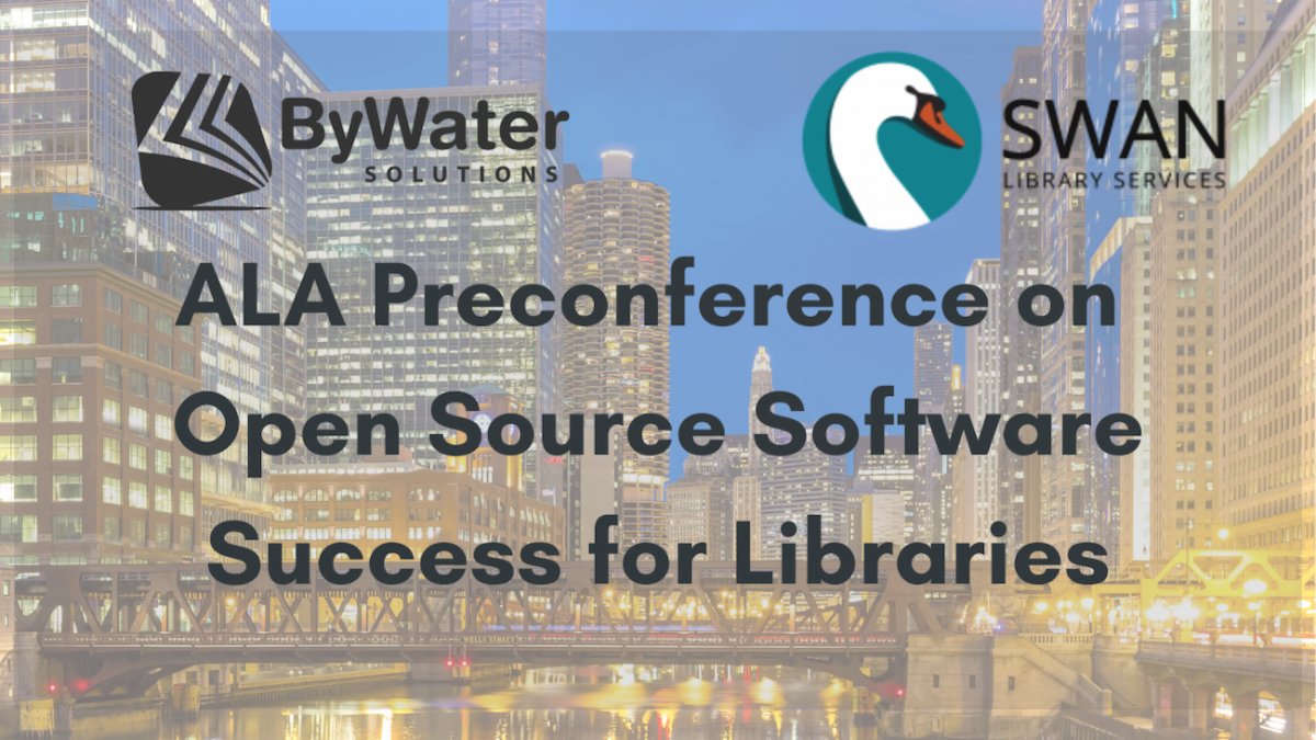 We are so excited to partner with SWAN Library services to cohost an ALA Preconference on Open Source Software Success for Libraries!
Learn more here: https://t.co/KunzodNtRE
#opensource #libraries #librarytwitter #ala2023 https://t.co/HUQG79S2IC