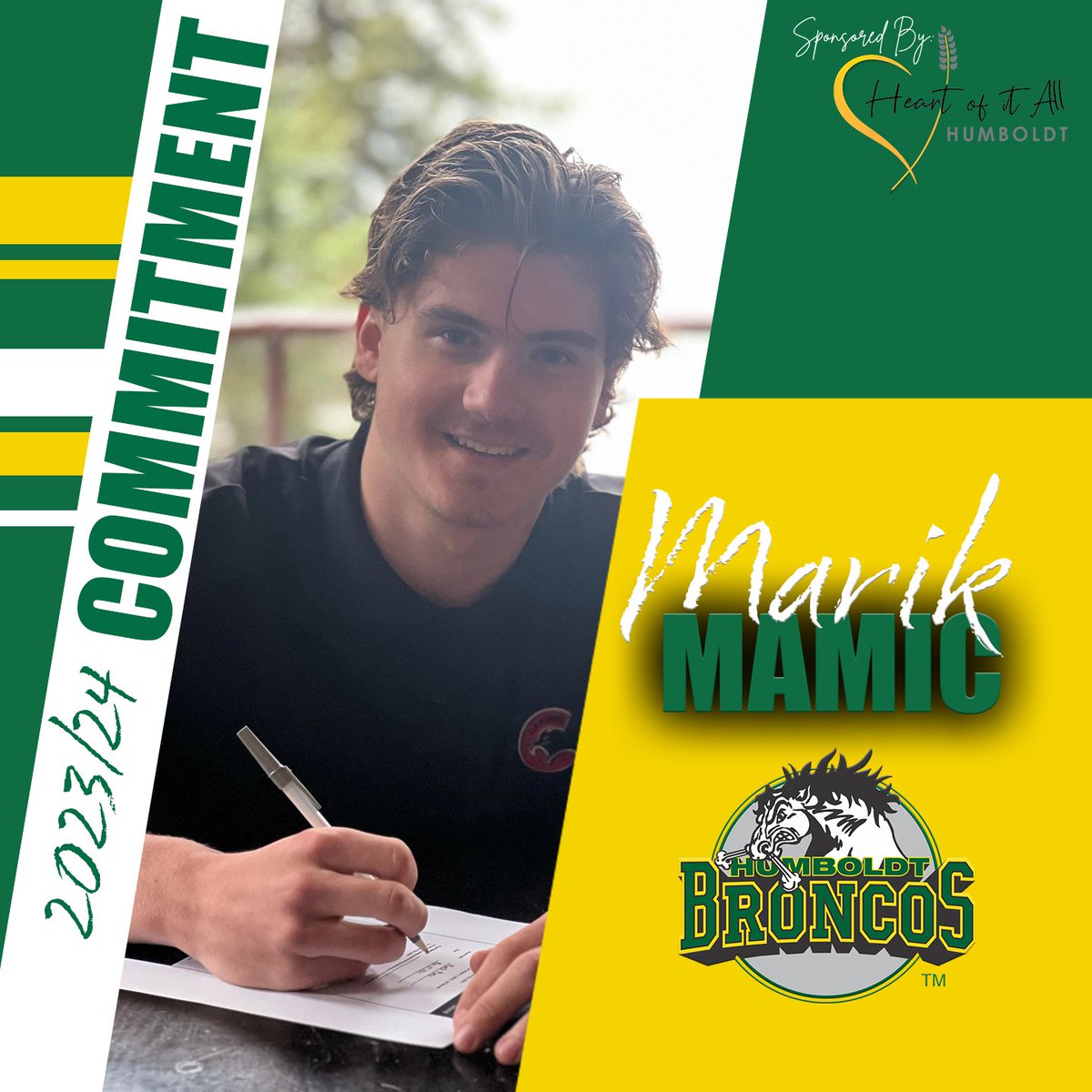 🚨#TeamTransaction sponsored by <a href="/CityofHumboldt_/">City of Humboldt</a>  🚨

The Humboldt Broncos are happy to announce that 05’ forward Marik Mamic has committed to playing for the Broncos for the 2023/24 SJHL season.

👇Read all about it here 👇
humboldtbroncos.com/05-forward-mar…