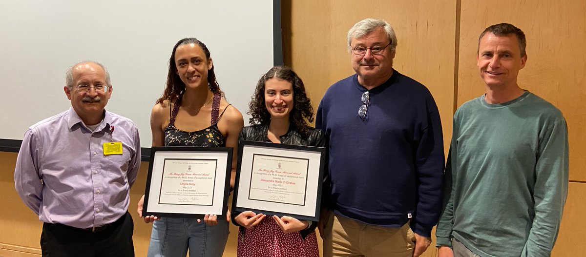 Brown University MCB (@brownmolbio) on Twitter photo Congratulations to our Barry Jay Rosen Memorial Award recipients for dissertations that demonstrate exceptional merit: Alexandra D'Ordine (mentors: Sedivy and Jogl), Chyna Gray (mentor: Ayala) and Cosmo Pieplow (mentor: Wessel)!!
<a href="/BrownGradSchool/">Brown Grad School</a> Congratulations to our Barry Jay Rosen Memorial Award recipients for dissertations that demonstrate exceptional merit: Alexandra D'Ordine (mentors: Sedivy and Jogl), Chyna Gray (mentor: Ayala) and Cosmo Pieplow (mentor: Wessel)!!
<a href="/BrownGradSchool/">Brown Grad School</a>