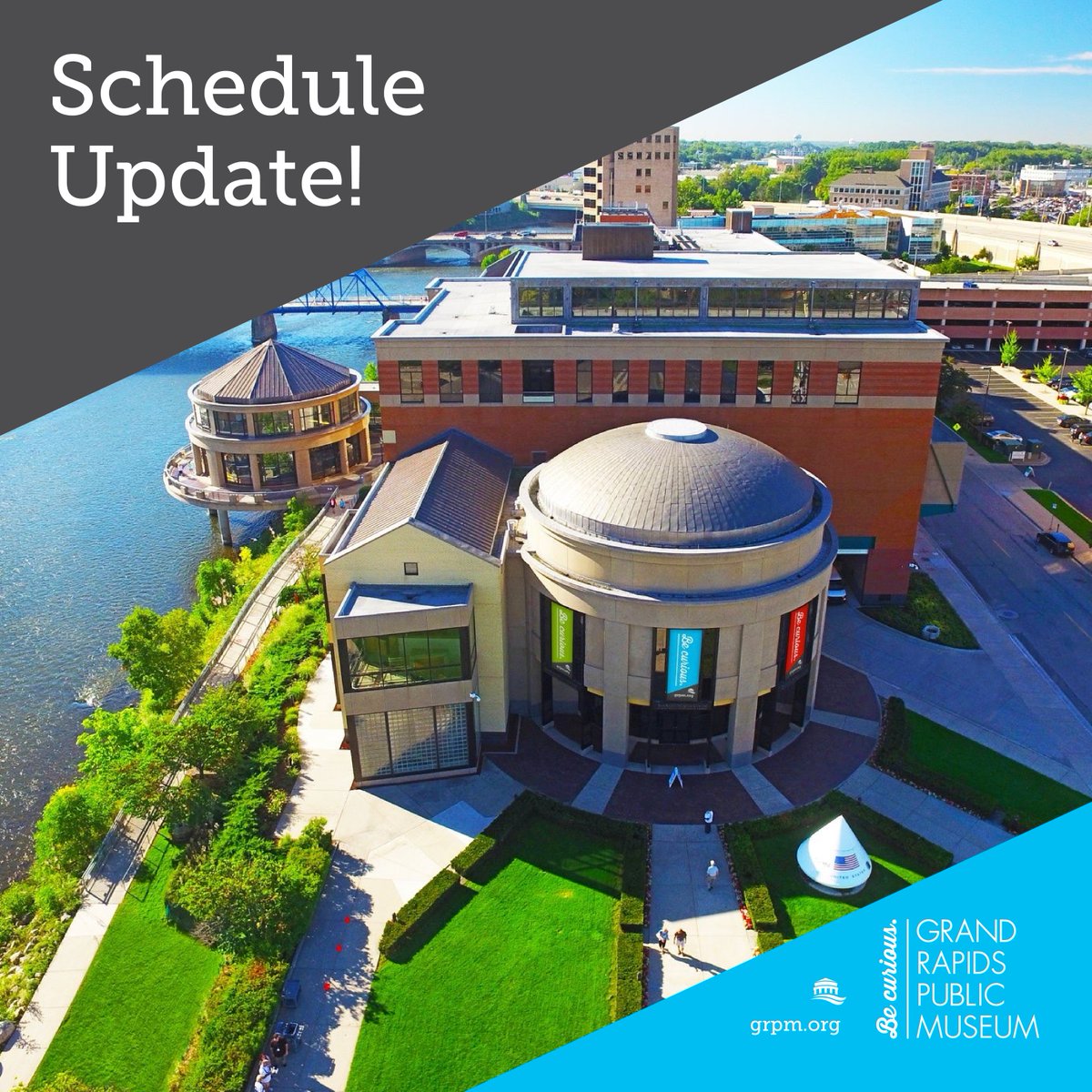 📣 Schedule Update 📣 The GRPM will be closing today at 2 p.m.