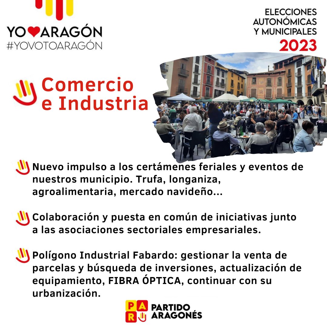 🟡🔴🟡 #PartidoAragonés de #Graus 🤝 Entendemos que nuestra prosperidad como municipio depende de los servicios que somos capaces de prestar. Por ello, desde las instituciones, nos comprometemos a colaborar💼🤝 <a href="/PARHuesca/">PAR Huesca</a>  <a href="/AragonPAR/">Partido Aragonés</a> #YOVOTARAGÓN #YOVOTOGRAUS #YOVOTOROQUE