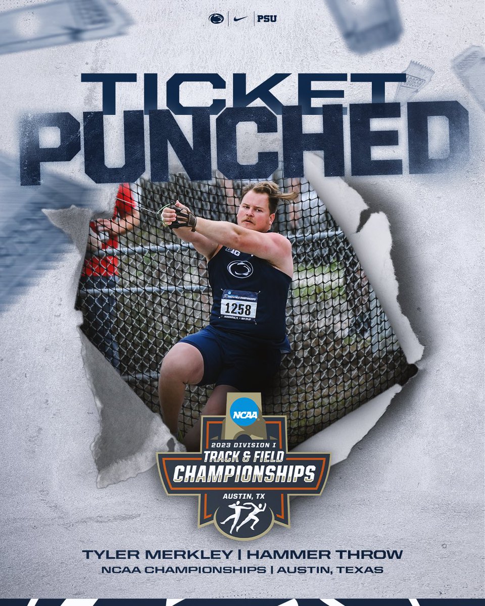 He’s baaaaack😏

Last season’s NCAA runner-up in the hammer throw, Tyler Merkley, is headed back to the National Championships!!

Merkley posted a 231-0 (70.41m) throw to finish fifth place in the East region to punch his 🎟️ to Austin!

#WeAre | #PSUTF