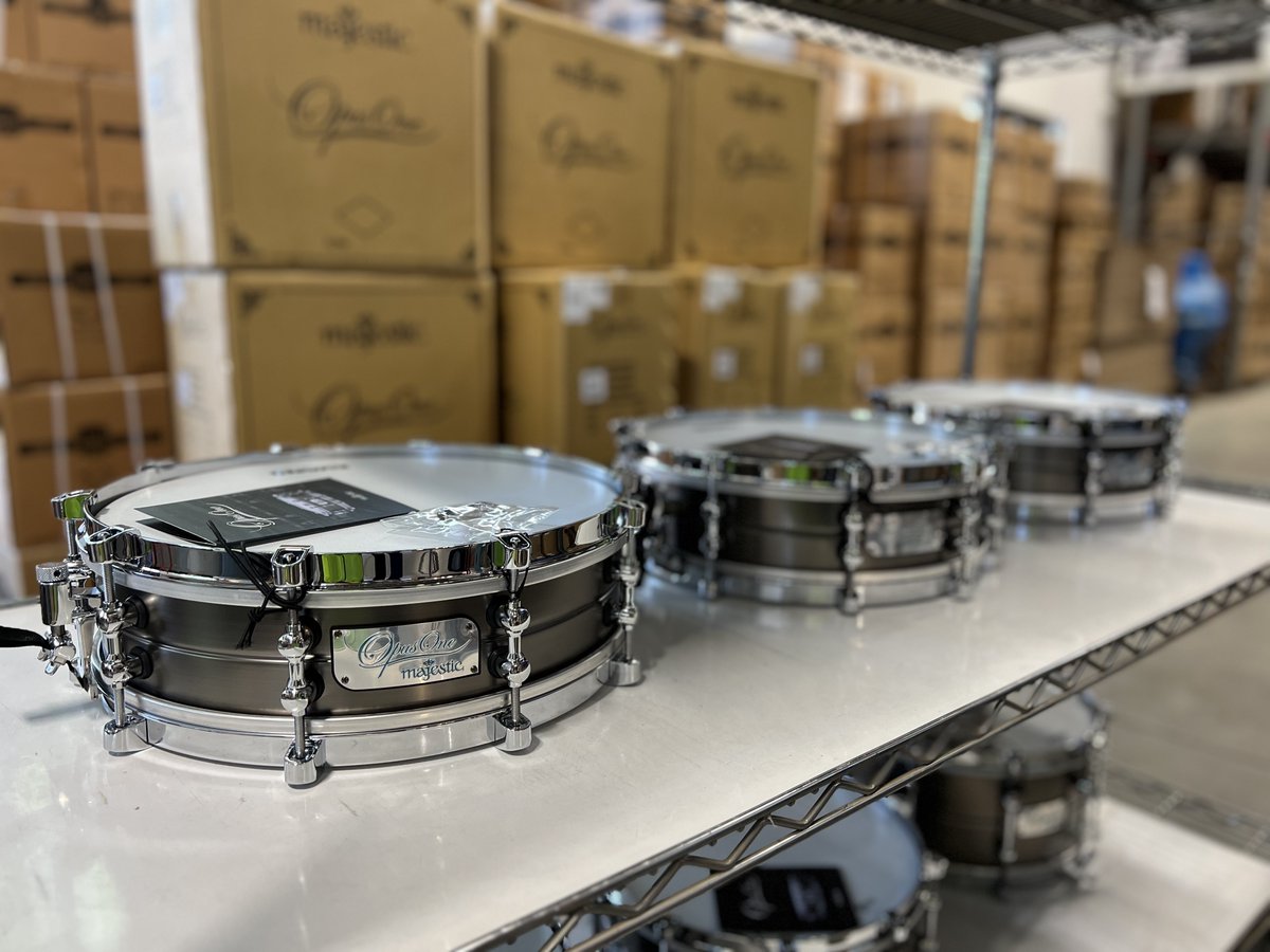 We proudly support The Alliance of Black Orchestral Percussionists and their mission to increase the diversity of percussionists in orchestras. These Opus One 4x14 brass snare drums are headed to the 2023 ABOP Proteges: Jakalin Bryant, Kaman Richardson, and Torrance Buntyn, Jr.