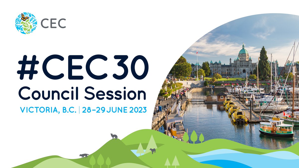 📢Register now for the CEC’s 30th annual Council Session & #JPAC Public Forum 🇨🇦🇲🇽🇺🇸 This year, 🇨🇦 Minister @S_guilbeault @EnvironmentCA will host his 🇲🇽 & 🇺🇸 counterparts #CEC30 Learn more & register here: 👉bit.ly/43qDowW