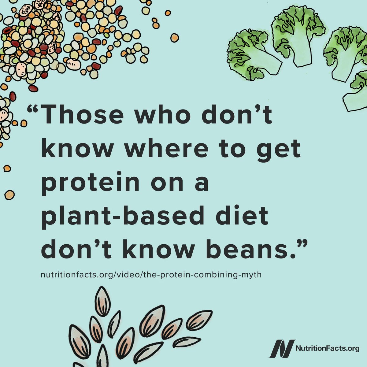 Those eating plant-based diets average about twice the estimated daily protein requirement. The myth that proteins from plants are incomplete, necessitating protein combining, was debunked decades ago by the scientific community. bit.ly/2HRBT4r