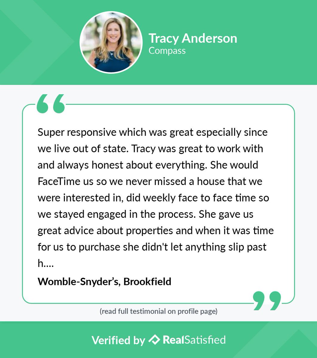 TracyAnd's tweet photo. You know what makes me happy? A happy client. https://t.co/RTH45j3wp2 via @realsatisfied https://t.co/AI5yQwNN2j
