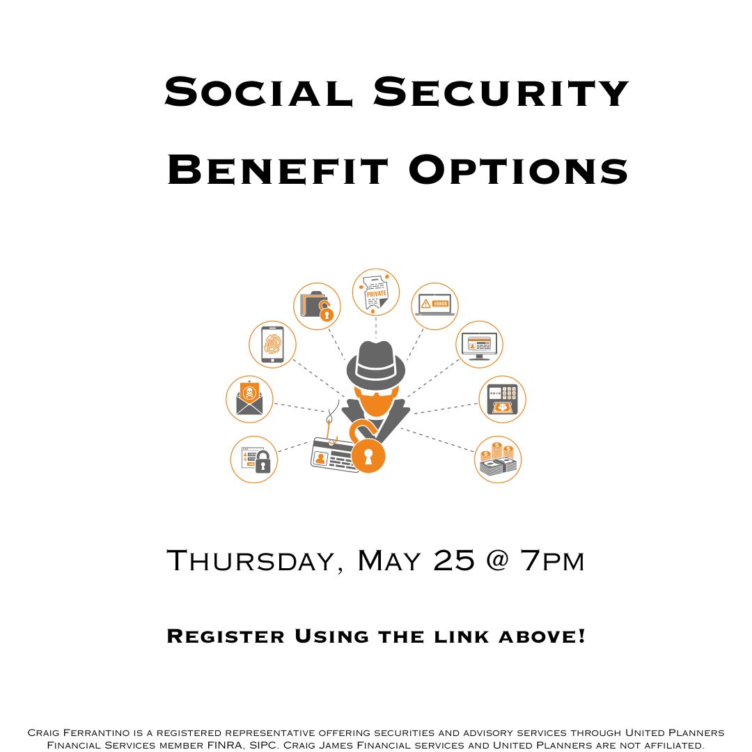 This webinar offers real-world strategies and methods designed for those who are preparing for retirement or are in the early stages of retirement and planning on filing for their Social Security benefits. Register here to learn more: craigjamesfinancial.com/event/social-s…