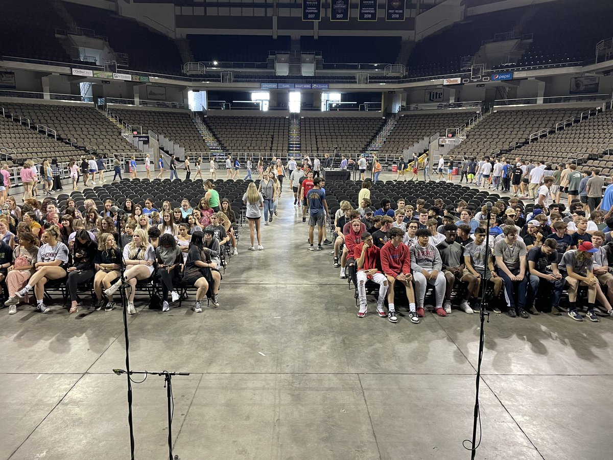 Class of 2023 graduation practice.