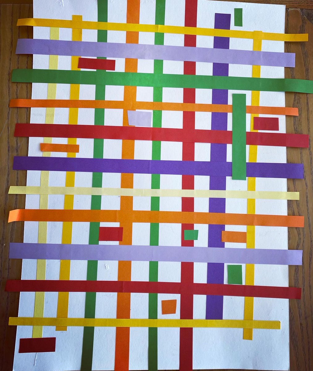 Jamila_Artist's tweet photo. #Weaving today at my session for @DesignsInMind Health and Equalities programme 

#art #artist #play #paper #collaborate #mentalhealthawareness #designsinmind https://t.co/0ZfYKR2ius