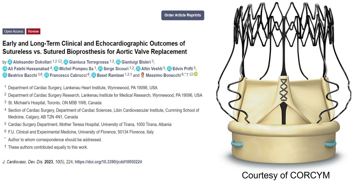 Aleksander Dokollari (@dr_dokollari) on Twitter photo Sutureless Aortic Bioprosthesis Remain a Good Option for Patients Undergoing AVR <a href="/LankenauCVSurg/">Lankenau Heart Institute - Cardiovascular Surgery</a> <a href="/GBisleri/">Gianluigi Bisleri, MD</a> University of Toronto <a href="/M_Pompeu_Sa_MD/">Michel Pompeu Sá</a> <a href="/UniofCalgary/">UniversityofCalgary ❤️ Memecoin</a> @universitadifirenze <a href="/GianTorre610/">Gianluca Torregrossa</a>
mdpi.com/2308-3425/10/5… Sutureless Aortic Bioprosthesis Remain a Good Option for Patients Undergoing AVR <a href="/LankenauCVSurg/">Lankenau Heart Institute - Cardiovascular Surgery</a> <a href="/GBisleri/">Gianluigi Bisleri, MD</a> University of Toronto <a href="/M_Pompeu_Sa_MD/">Michel Pompeu Sá</a> <a href="/UniofCalgary/">UniversityofCalgary ❤️ Memecoin</a> @universitadifirenze <a href="/GianTorre610/">Gianluca Torregrossa</a>
mdpi.com/2308-3425/10/5…