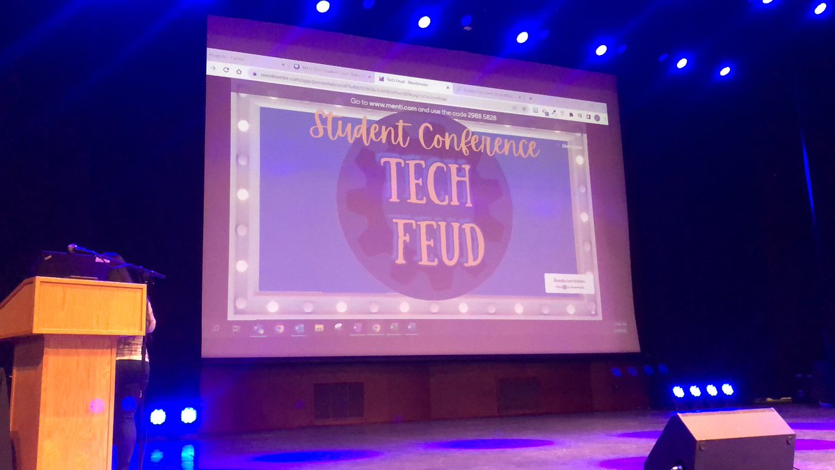 Setting up “Student Conference Tech Feud” for #MLTI23