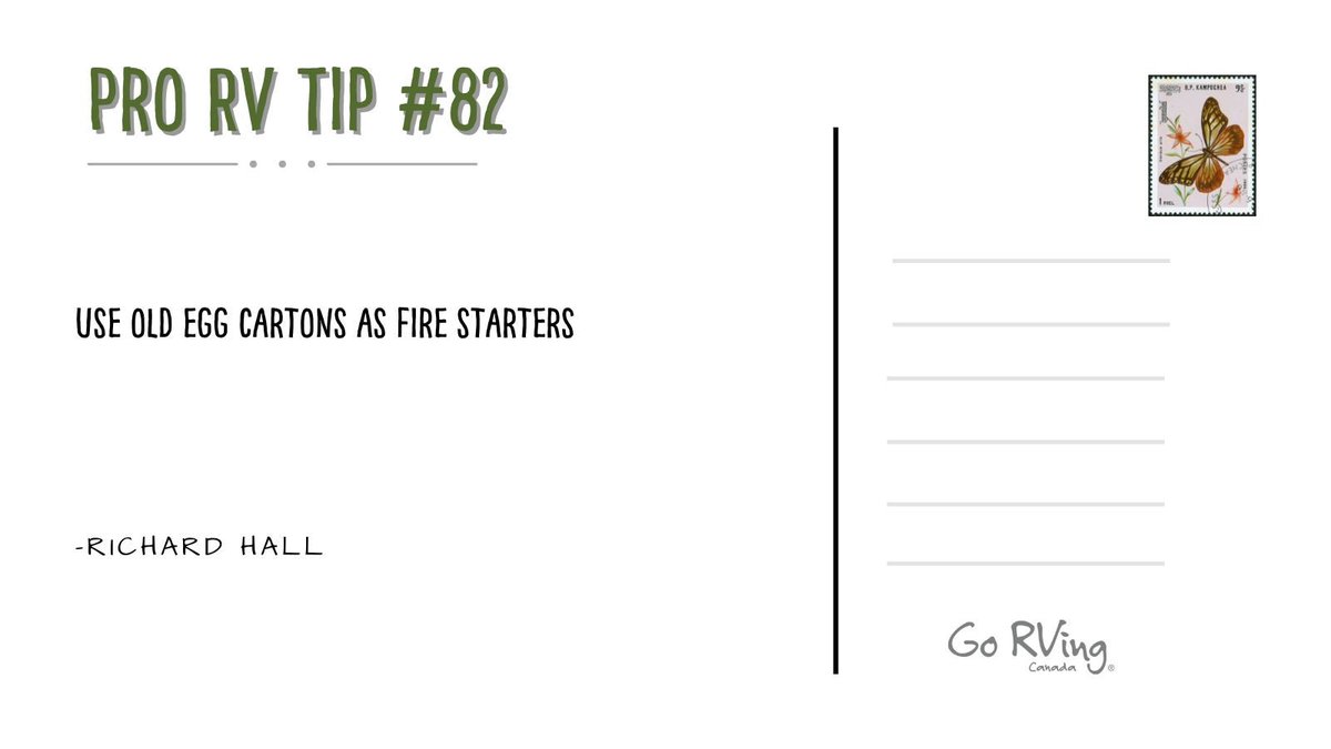 Reduce, Reuse or throw in the fire.

Thank you Richard!

#ProTipTuesday #GoRVingCanada #RVLife #RVLifestyle