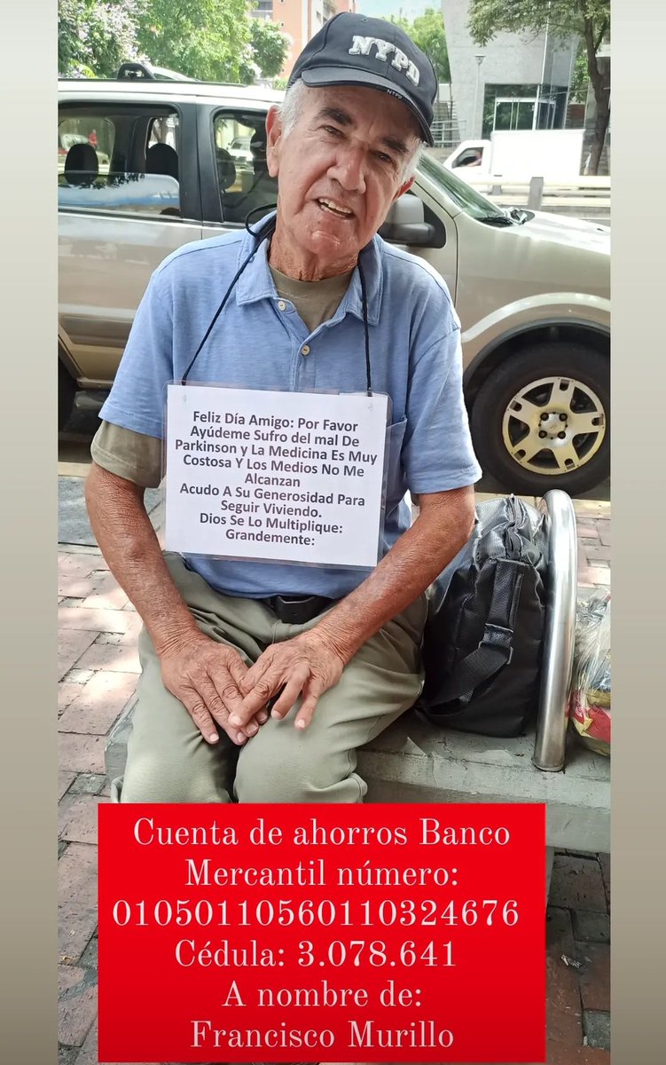 esteninf's tweet photo. Hoy conocí a Francisco Murillo nació en Tachira y necesita ayuda para comprar sus medicinas, es súper dulce y conversador. Vive en los Dos Caminos y se sienta cada día frente a la Torre KPMG en Chacao necesita ropa. Unos chamos le robaron su cel y pertenencias. https://t.co/GC7YLOzguQ