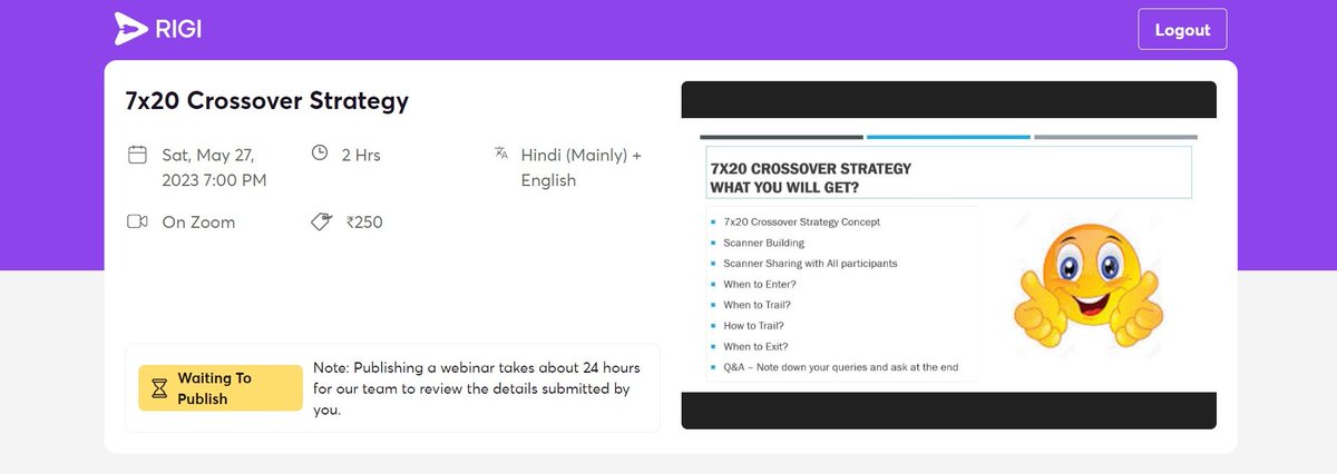 CaGhanshamJoshi's tweet image. The link to the Webinar will be shared, once available -
#StockMarketindia #stockmarketinvesting #stockmarketlearning #StockMarket