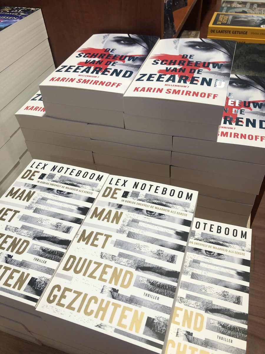 Vandaag nieuw binnen gekomen. Karin Smirnoff - De schreeuw van de zeearend met Lisbeth Salander en Lex Noteboom - De man met de duizend gezichten. Dit zijn de toppers voor vandaag. Van harte welkom. !pet boekverkopers Hoogeveen libris.nl/pet-boekverkop… <a href="/awbruna/">awbruna</a> <a href="/Signatuur/">Uitgeverij Signatuur</a>