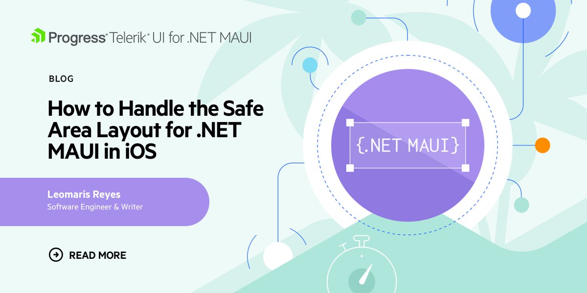 Let's explore the safe area layout for #DotNetMAUI in #iOS!

Thanks to @LeomarisReyes11's guide no round corners or other design variances will stand in your design's way. 

Grab the blog post: prgress.co/3BNP2pw #dotNET