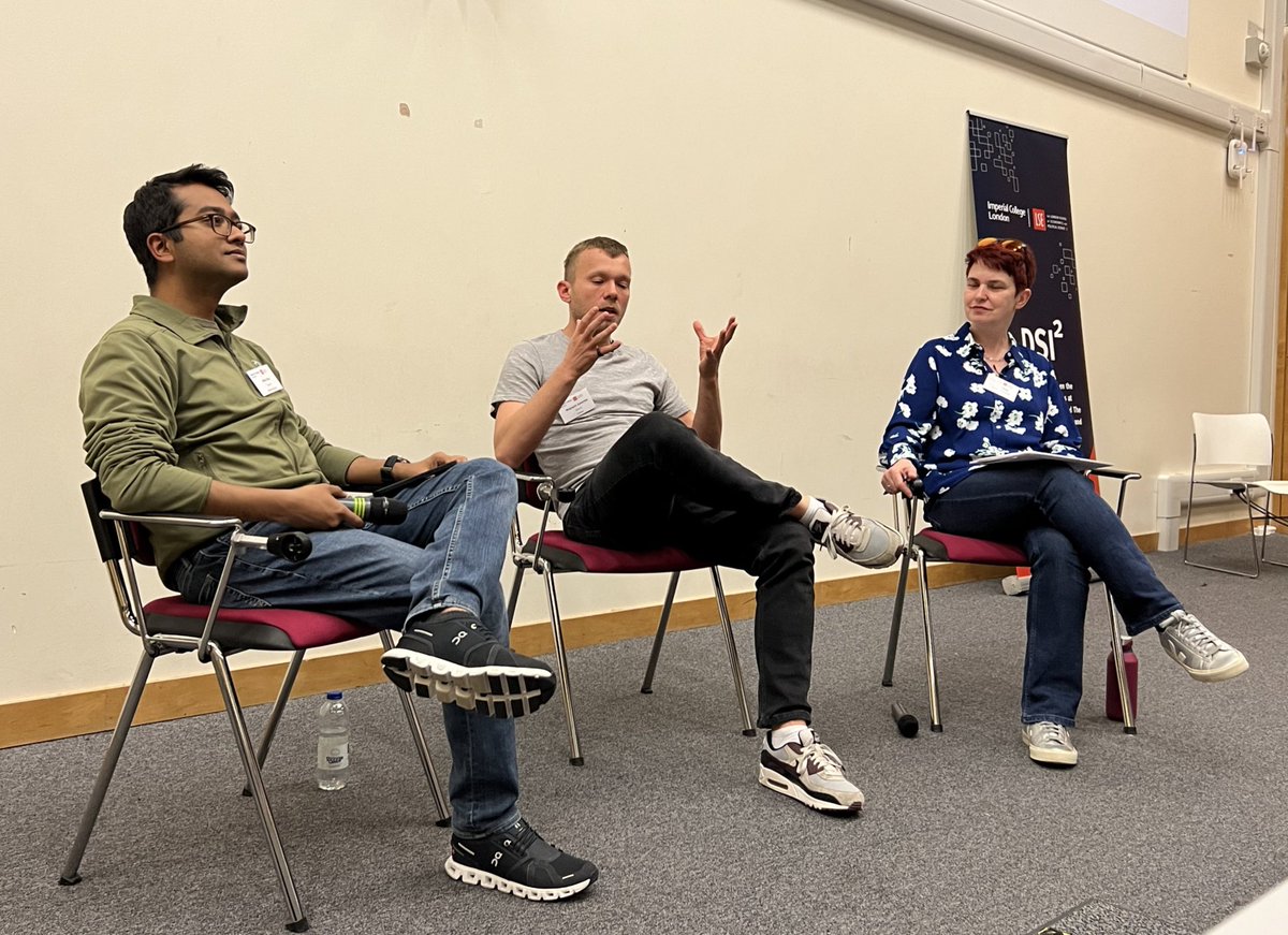 Kenneth Benoit (@kenbenoit) on Twitter photo Fascinating keynote discussion from <a href="/OpenAI/">OpenAI</a> co-founder <a href="/woj_zaremba/">Wojciech Zaremba</a> and Europ Product Lead <a href="/arka_dhar/">Arka Dhar</a> and <a href="/imperialcollege/">Imperial College London</a> VP for Reseach and Enterprise <a href="/mpr_nano/">Mary Ryan</a> capping off day 1 of #DSISquared Symposium on Generative AI and the Knowledge Economy by
#datascience #ai #chatgpt Fascinating keynote discussion from <a href="/OpenAI/">OpenAI</a> co-founder <a href="/woj_zaremba/">Wojciech Zaremba</a> and Europ Product Lead <a href="/arka_dhar/">Arka Dhar</a> and <a href="/imperialcollege/">Imperial College London</a> VP for Reseach and Enterprise <a href="/mpr_nano/">Mary Ryan</a> capping off day 1 of #DSISquared Symposium on Generative AI and the Knowledge Economy by
#datascience #ai #chatgpt