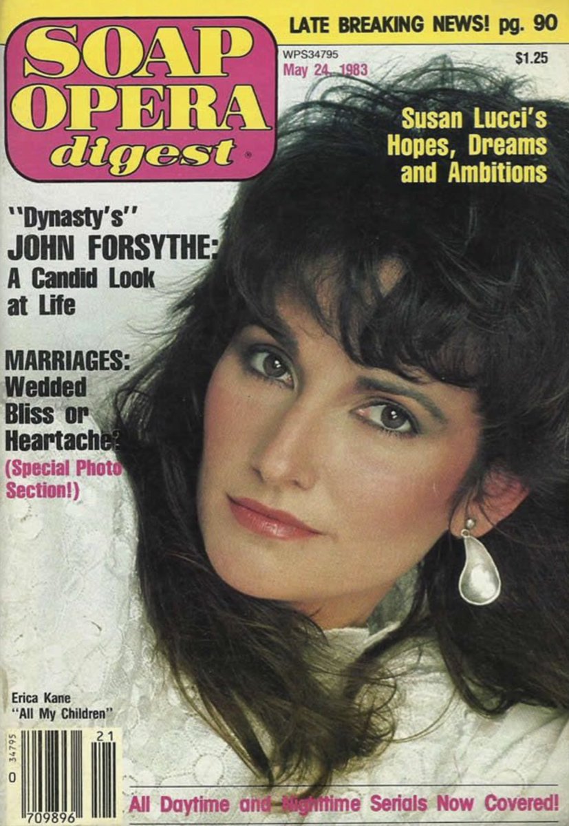 #SusanLucci on the cover of Soap Opera Digest 40 years ago today. #AllMyChildren