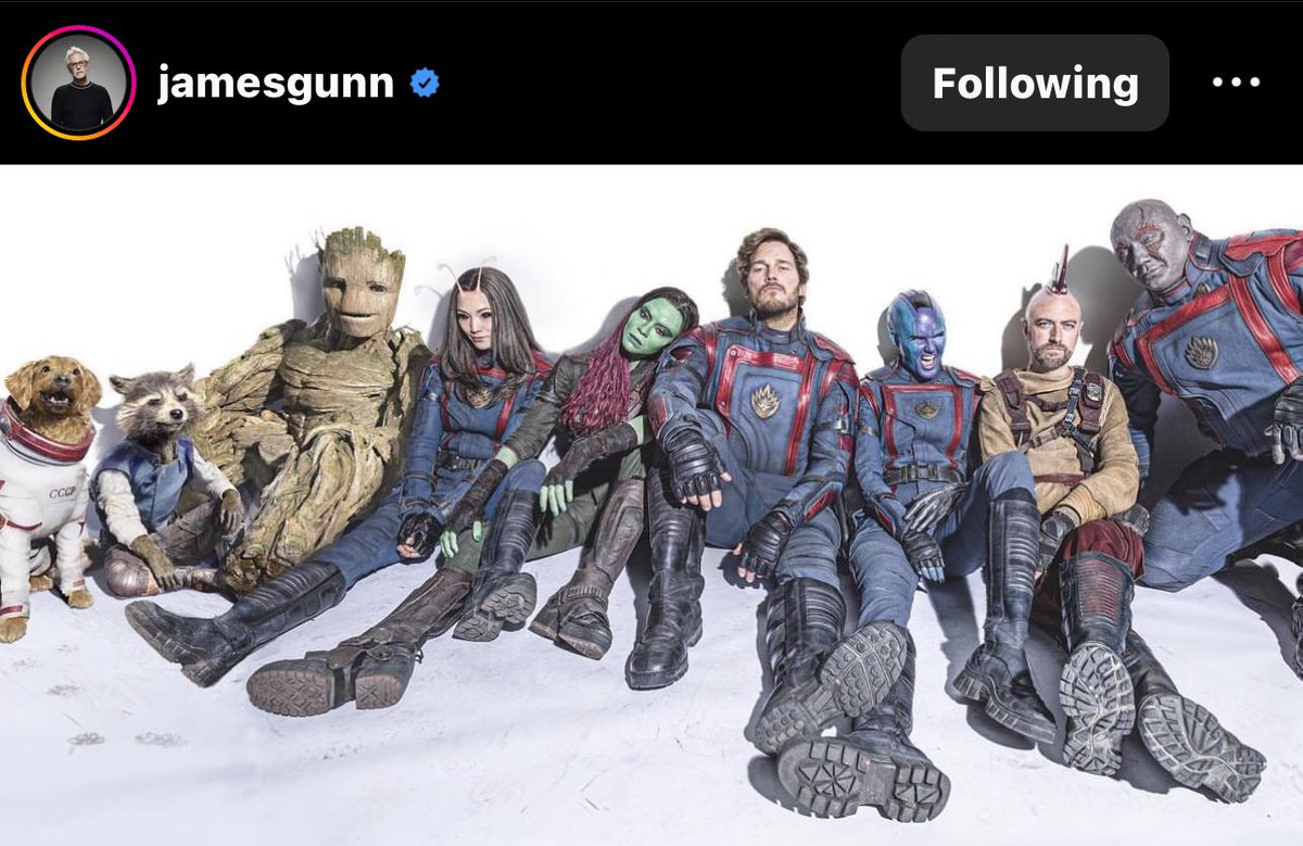 and3ver's tweet photo. Squad Goals 🤘🏽 #GuardiansOfGalaxy3 https://t.co/3PeqRbTqGZ