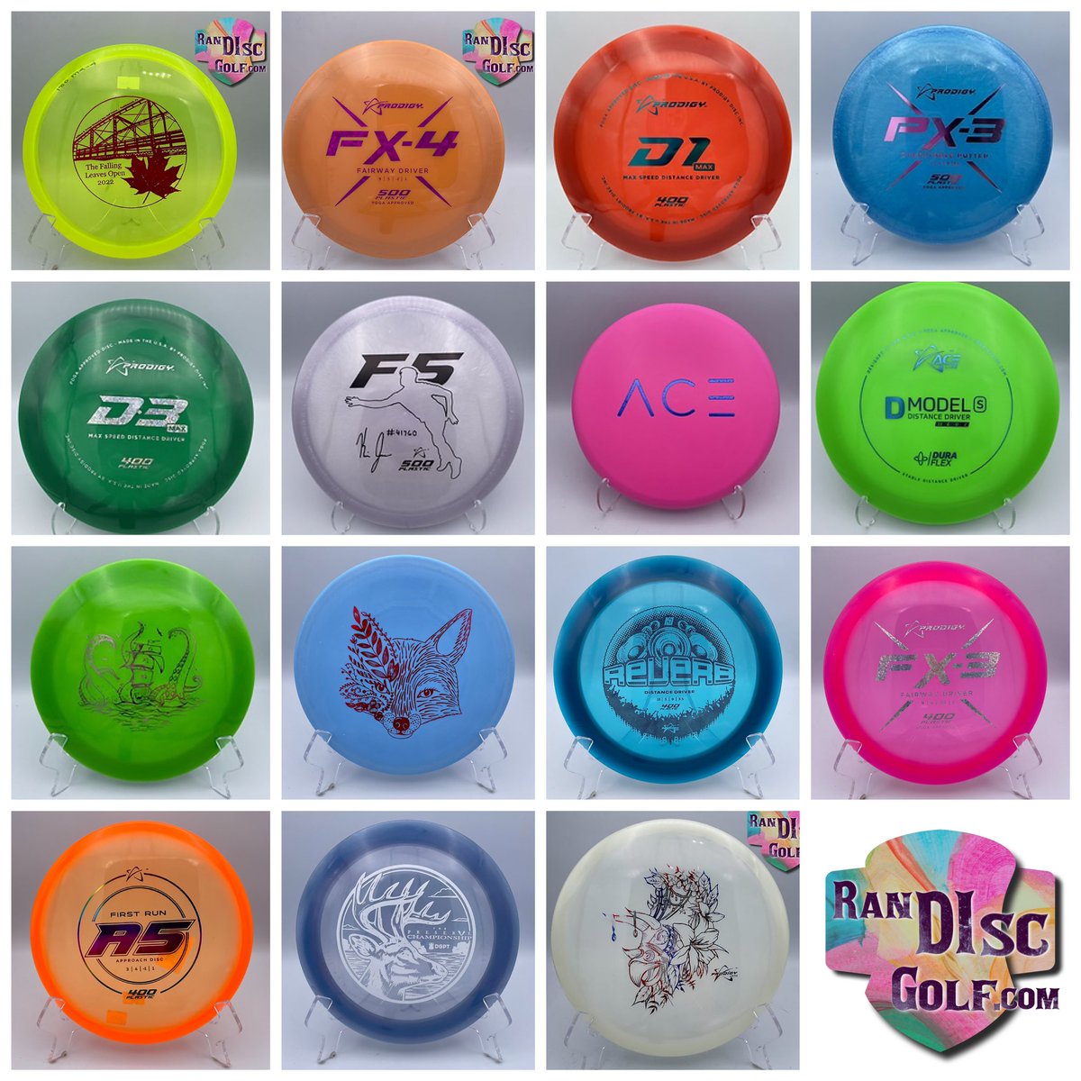 Massive Price CUTS on all Prodigy in stock!!! And, yes, they are MASSIVE. Some under $10, LOTS under $15! None over $19!!! All plastics and all molds have been reduced! #prodigy #discounts #dealsdealsdeals #discgolf #frisbeegolf