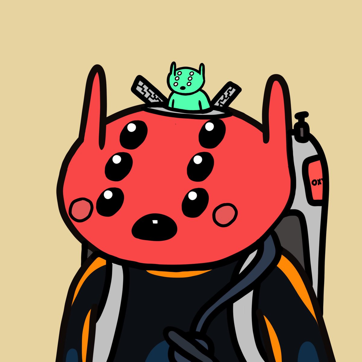 lajama's tweet photo. Everything Happens For A Reason 💯

Scuba Olu @alienfrens has found a new home! 😢 😊 

Received 3 Olus and looking to sell/trade 2 (holding GM hoodie)💥 🔥

Thank you my fren @broah_eth for the smooth trade ‼️

DM if interested!
❤️🙏
#brolu #alienfrens #gmgm #scuba @glennleerob https://t.co/JDvpHIVMhe