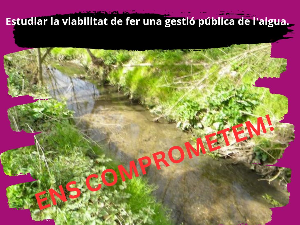 IxFolguerolesAM's tweet photo. Actualment des del Consell Comarcal s'està apostant per una gestió municipal de l'aigua, molts pobles veïns ja estan portant-la a terme. Aprofitarem que el conveni per a la gestió de l'aigua expira en aquesta propera legislatura per buscar quina és la millor opció per Folgueroles https://t.co/W7a21rxdYU