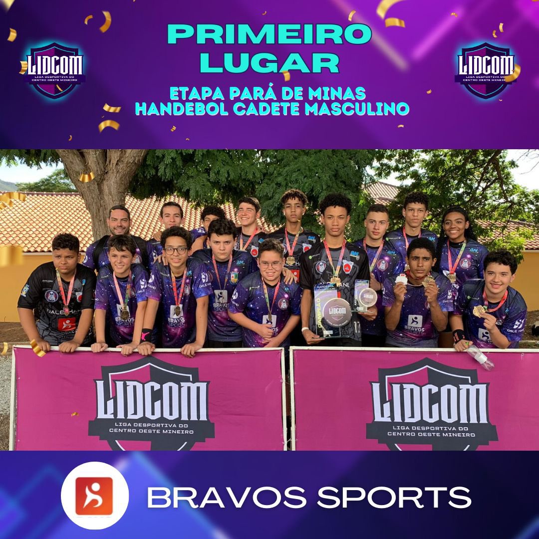 lidcom_mg's tweet photo. CLASSIFICAÇÃO DA ETAPA PARÁ DE MINAS! 

Handebol Cadete Masculino 
Parabéns as equipes Bravos Sports, Apahfmac e Praminas. 

#Handball #minastemesporte #lidcom #minasgerais #esportes https://t.co/Oc3aKEygPh