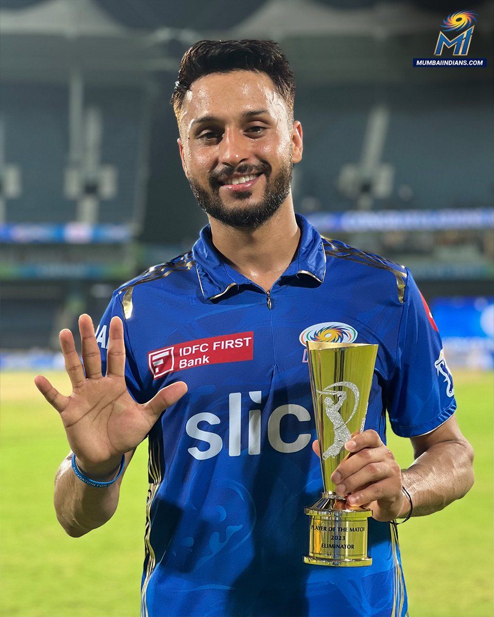 Paltan, use this post to give Akash a 𝐇𝐈𝐆𝐇-𝟓 ✋😉🏆

#OneFamily #LSGvMI #MumbaiMeriJaan #MumbaiIndians #IPL2023