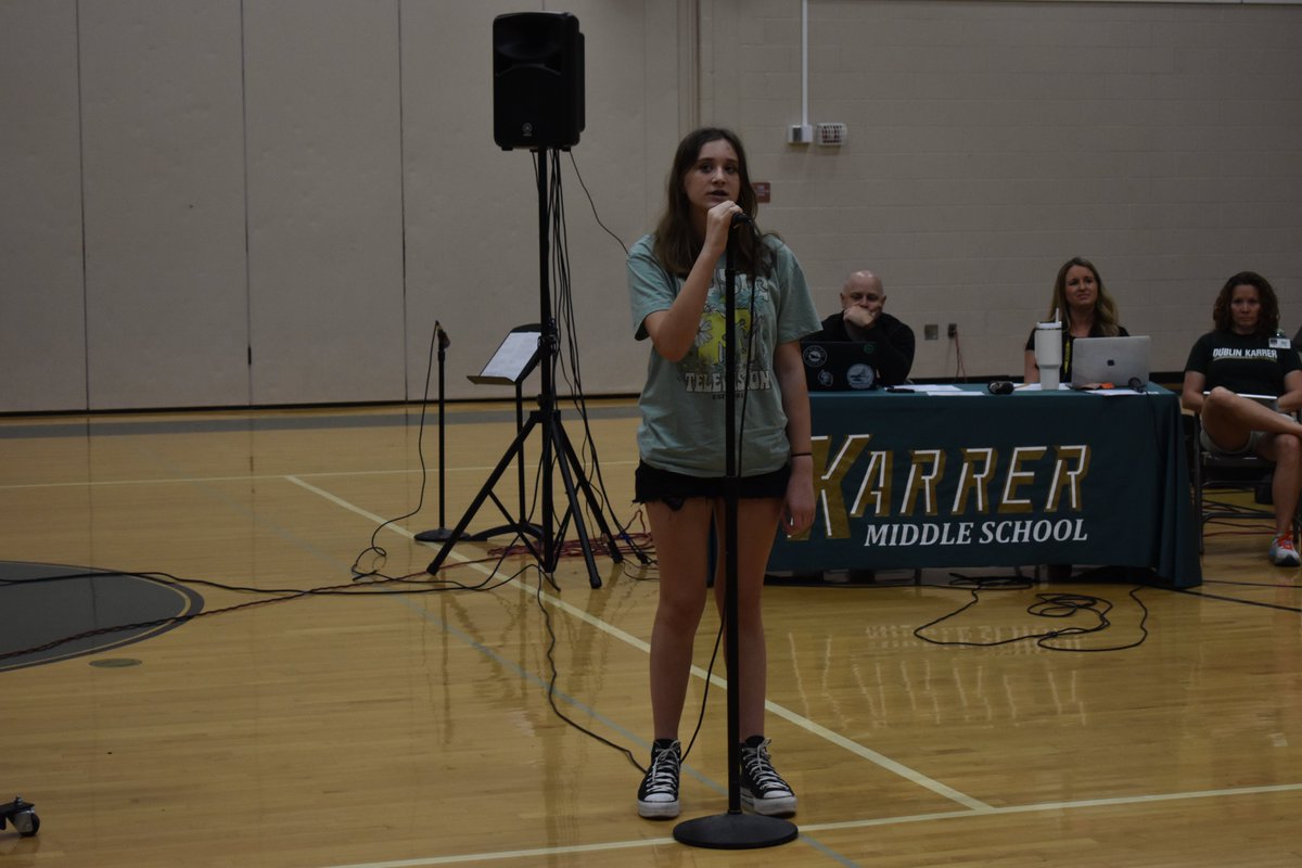 KarrerMS's tweet photo. Karrer Middle School is full of talent! Check out these amazing students who performed at our talent show this morning! (1/3) #KMSRocks #BetterTogetherDCS https://t.co/phrpENprRH