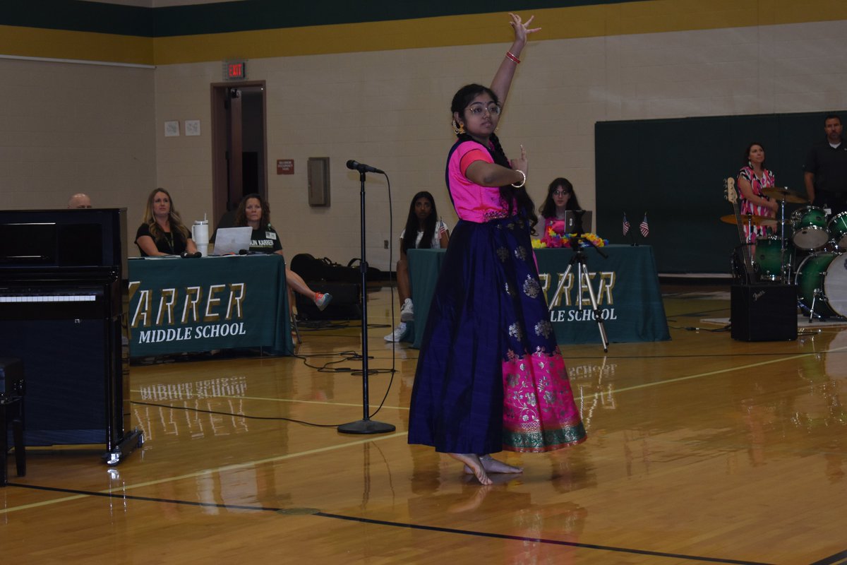 KarrerMS's tweet photo. Karrer Middle School is full of talent! Check out these amazing students who performed at our talent show this morning! (1/3) #KMSRocks #BetterTogetherDCS https://t.co/phrpENprRH