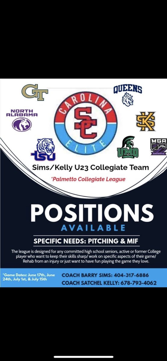 If you are a college player and are looking to continue to get reps over the summer this is for you!