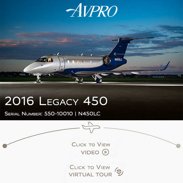 Exceptionally well maintained, low time #Legacy 450 available at Avpro
Pre-paid Praetor 500 conversion package
More details at:  https://t.co/8wvlcLK4nE
#bizjet #bizav #aircraftforsale #privatejet

Join our mailing list here: https://t.co/Qb5ensamRB