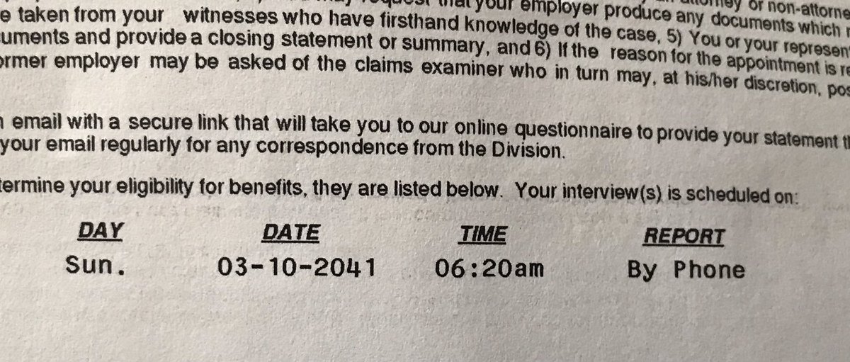 designercheryl's tweet photo. @NJLaborDept @NJUnemployment Just got a letter saying I have a phone appointment— in 18 years!!! Finally spoke to someone after 3 days of trying and they said it’s actually an email appointment. 🤔 Thanks for sending such clear communication 🙄 https://t.co/QpqHXquUV2