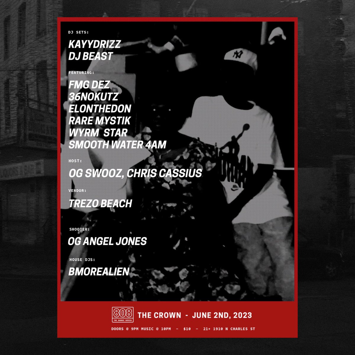 808 Vol. 45
<a href="/KAYYDRiZZ/">Champ 🏆</a> 
DJ Beast
<a href="/fmgdez/">#MoreLife #Real4eva</a> 
<a href="/36NoKutz/">$tuff Bundles</a> 
<a href="/elonthedon/">Spotify 1</a> 
<a href="/yunggodis/">RARE MYSTIK ♡</a> 
Wyrm Star
<a href="/smoothwater4am/">Smooth Water Father</a> 
OG SWOOZ
<a href="/Chris_Cassius/">ANGELS OVA EAST</a> 
June 2nd
Doors at 9
Music at 10
RSVP below

eventbrite.com/e/808-vol-45-t…