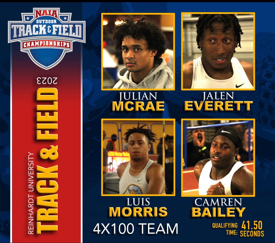Our 4x100m team of Luis Morris, Jalen Everett, Julian McRae, and Carmen Bailey will start us off at the NAIA National Championships at 3:30pm!