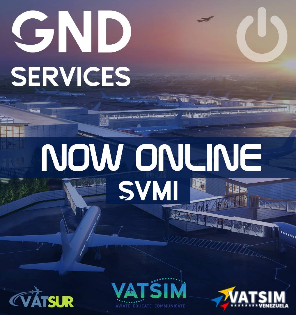 SVMI GND NOW ONLINE!! 👨🏻‍💻✈️🇻🇪 <a href="/vatsimve/">Vatsim Venezuela 🇻🇪</a> <a href="/vatsur/">VATSIM South America</a> <a href="/vatsim/">VATSIM</a>